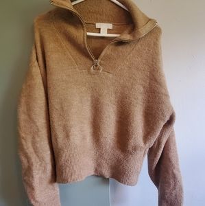 Quarter zip fuzzy h & m sweater